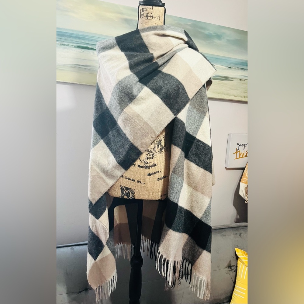 Style & Co. Color Block Poncho One Size - Picture 14 of 15